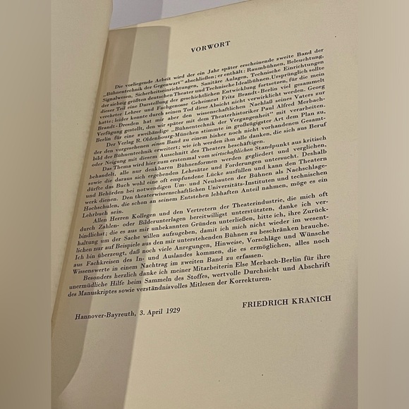 BUHNENTECHNIK DER GEGENWART FR Friedrich Kranich BAND I Book HC Copyright 1929 - Picture 11 of 16